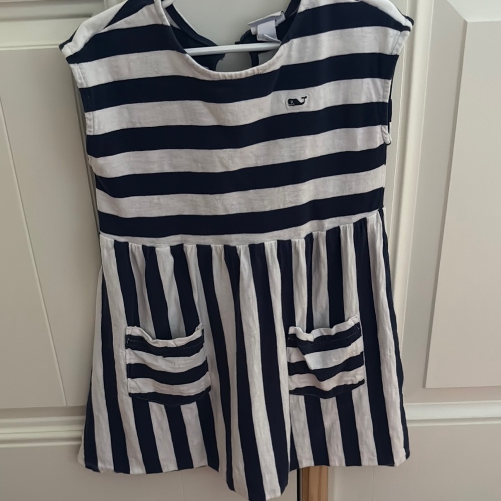 Striped Navy and White Kids Dress